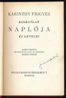 Karinthy Frigyes kiadatlan naplója és levelei. Babits Mihály bevezetésével sajtó alá rend.: Ascher O...