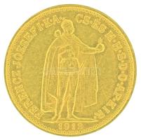 1912KB 10K Au "Ferenc József" Körmöcbánya (3,39g/0.900) T:XF Hungary 1912KB 10 Korona Au "Franz Joseph" Kremnitz/Kremnica (3,39g/0.900) C:XF Adamo K8