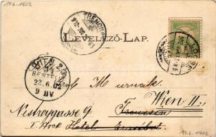 1902 Lőcse, Levoca; Honvéd szobor, történelmi nevezetességű ház, Lőcsei fehér asszony. Braun Fülöp k...