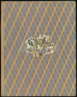 Kolb Jenő: Régi játékkártyák. Magyar és külföldi kártyafestés, XV.-XIX. század. Összeáll. és magyarázó szöveggel ellátta - - . 80 színes hasonmással. Hungária Könyvek 6. Bp., 1939, Hungária-ny., 78+(6) p. Szövegközti és egészoldalas illusztrációkkal. Kiadói félvászon-kötés, nagyrészt jó állapotban. Számozott (108. sz.), névre szóló példány (Delej László részére). Antalffy Mária (1922-1989) grafikus, keramikus, szobrász saját kezű aláírásával/névbejegyzésével, illetve ajándékozási bejegyzésével.