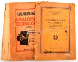 2 darab malomipari kiadvány. Csizmazia Lajos: A malomipar technológiája I. Bp., 1942, Pátria, papírkötés, szétesett állapotban + A hengerszék fejlődése. Bp., 1928, foltos, sérült, firkával.