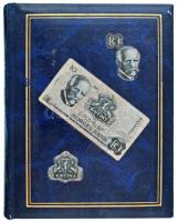 Használt 47 lapos bankjegyberakó, kettes osztású lapokkal, összesen 188 férőhellyel