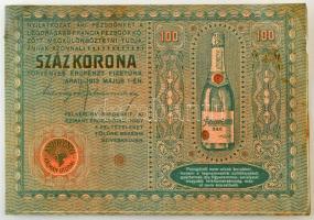 Arad 1913. május 1. "Andrényi Kálmán Utódai" pezsgőreklám nyereményjáték felhívással 100K-ról T:F, szép papír, de pici kiszakadás a jobb szélén