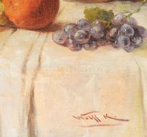 Wolff Károly (1869-1946): Csendélet. Olaj, vászon. Jelezve jobbra lent. Dekoratív, korabeli fakeretb...