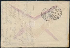 1918 Levél Turul-Arató vegyes bérmentesítéssel, cenzúrázva Svájcba küldve