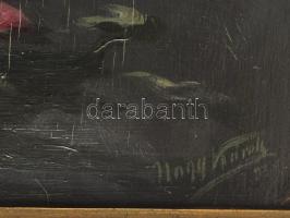 Nagy Károly (működött a XX. sz első felében, feltehetően aradi festő): Csendélet, 1930. Olaj, fa. Je...