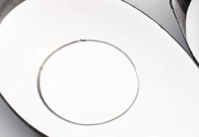 Azonosítatlan kolozsvári keramikus: Mokkás készlet. 6 db csésze, aljjal. Mázas kerámia, kézzel feste...