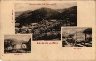 Nadrág, Nadrag, Steinacker; vasgyári részletek, kohó és vasöntöde, tisztviselő lakások, hengermű / Eisenwerk, Hochofenanlage und Eisengiesserei, Werkshotel, Walzhütte / ironworks, blast furnace, iron foundry, hotel, apartements, rolling mill (EK)