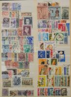 Vegyes külföldi bélyegek 4 db közepes + 7 db A4-es kétoldalas berakólapon + 17 kartonlapon 2 oldalas...