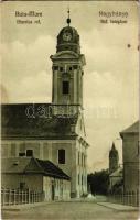 1940 Nagybánya, Baia Mare; Biserica ref. / Református templom. Rosenstein kiadása / Calvinist church + "1940 NAGYBÁNYA VISSZATÉRT" So. Stpl (EB)