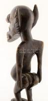 Afrikai ébenfa szobor. Uganda, 1968. 24 cm