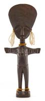 Afrikai ébenfa szobor. Nigeria, Lagos, 1968. 32 cm