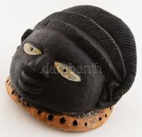 Afrikai faragott maszk, Nigeria, XX. sz. közepe 23x26 cm