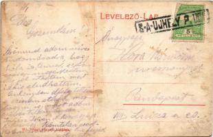 1909 Sátoraljaújhely, Római katolikus templom, piac, Ganz Lázár üzlete. Vasúti étterem kiadása + &qu...