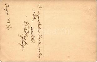 1924 Weisz Vilmos és felesége, dedikált képeslap / Hungarian love couple, with the letter of the own...