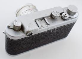 Fed-2 fényképezőgép, Indusztar 1: 2,8 f: 5 objektívvel, bőr tokkal