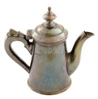 Koronás monogramos ezüstözött kiöntő, jelzett, m: 12,5 cm