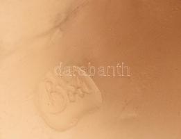 Bod Éva (1924-2004): Kislány, mázas kerámia figura, jelzett, hibátlan, m: 23 cm