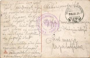 1916 Kämpfe gegen die Russen in den Karpathen / első világháborús katonai művészlap, ütközet az oros...