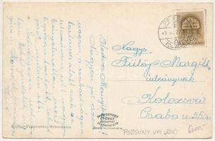 1941 Pered, Tesedíkovo; Községháza, Hengermalom, Római katolikus templom. Fogyasztási Szövetkezet ki...