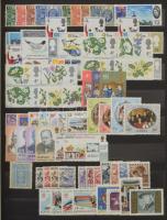 Többletpédányok nyugat-európai országokból, érdekes tétel jobb kiadásokkal, blokkokkal, szétesett 16 lapos Philux berakóban