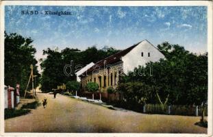 Sásd, Községháza, utca. Schäffer dohánytőzsde kiadása (EK)