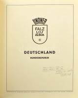 NSZK 1955-1981 gyakorlatilag komplett gyűjtemény előnyomott falcmentes Lindner albumban