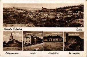 Csolnok, bányatemplom, látkép, iskola, községháza, római katolikus templom (EK)