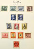 Berlin gyűjtemény, 1955-ig részben falcos, jobb darabokkal, utána 1990-ig teljes és postatiszta. Lin...