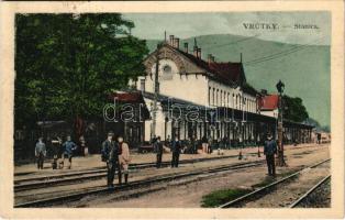 1923 Ruttka, Vrútky; Pályaudvar, vasútállomás. Kiadja Ján Barica / railway station