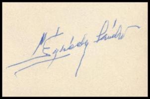 Légrády Sándor I. András király bélyegterve névérték nélkül, a tervező aláírásával. Képméret: 57 x 4...