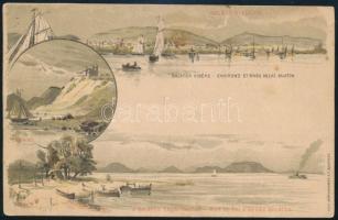 1896 5kr millenniumi díjjegyes levelezőlap (Balaton), használatlan