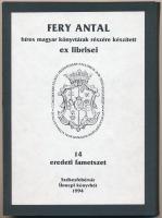 Fery Antal (1908-1994): Híres magyar könyvtárak részére készített ex librisei, 14 db. Fametszet, pap...