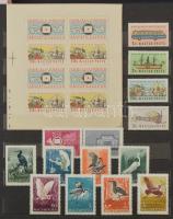 Magyar gyűjtemény 1957-1962 sok blokkal, kisívvel + kevés korábbi és későbbi bélyeg Lánchíd benyomás...