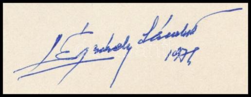 1971 Légrády Sándor In memoriam 2 x 5Ft bélyegterve a tervező aláírásával. Képméret: 123 x 90 mm