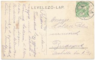 1912 Brassó, Kronstadt, Brasov; Rezső körút, Dr. Adler fogorvos, villamos / Rudolfs-Ring / street, d...