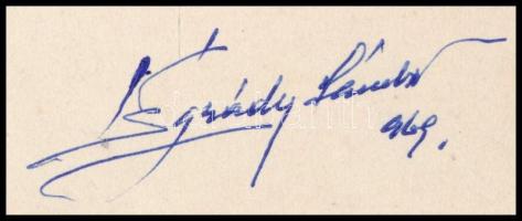 1969 Légrády Sándor Szojuz-4-5 10Ft bélyegterve a tervező aláírásával. Képméret: 112 x 65 mm