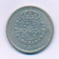 Svédország 1950TS 1K billon "V. Gusztáv" T:VF, kis patina Sweden 1950TS 1 Krona billon "Gustaf V" C:VF, small patina Krause KM#814