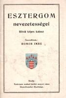 Esztergom nevezetességei. Rövid képes kalauz. Összeállította: Homor Imre. (1930). Esztergom, 1930. Esztergom Szabad Királyi Megyei Város Idegenforgalmi Bizottsága. (Buzárovits Gusztáv ny.) 48 + [16] p. Egyetlen kiadás. Homor Imre (1887-1950) esztergomi tanítóképző főiskolai tanár, munkásságát ugyanitt, szülővárosában fejtette ki. Rövid, egész oldalas felvételekkel illusztrált útikalauza döntően a bazilikával és kapcsolódó építményeivel foglalkozik, rövid részben méltatja a város világi középületeit, Esztergomot mint iskolavárost és mint fürdővárost, ismerteti a város szórakozó- és vendéglátóhelyeit, végül kirándulási ötleteket ad, a város határában kezdődő Visegrádi-hegységre való tekintettel. Oldalszámozáson belül kapcsolódó, helyi hirdetések. XX. század második felében készült, feliratozott félvászon kötésben. Jó példány.