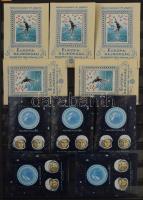 Kb 600 db modern magyar blokk + kevés modern sor 2 db 24 fekete lapos Climax A4-es berakóban + borít...