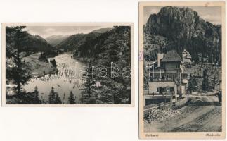 Gyilkos-tó, Ghilcos, Lacul Rosu - 2 db RÉGI képeslap: tó, Márk villa / 2 pre-1945 postcards: lake, villa
