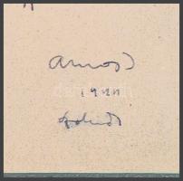 Ámos Imre (1907-1944): Anna Margit és Ámos Imre. Ofszet nyomat, papír. 22,5×15 cm, paszpartuban