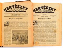 1930-1934 A Kertészet c. folyóirat vegyes számai egybekötve (2 kötetben). Szerk.: Kerekes Lajos, Jes...