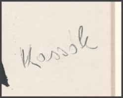 Kassák Lajos (1887-1967): Konstruktivista kompozíció. Nyomat, papír, utólagos jelzéssel, paszpartuba...