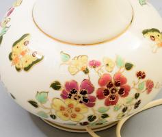 Zsolnay pilangó mintás lámpatest, jelzett, hibátlan, m: szerelék nélkül 33 cm