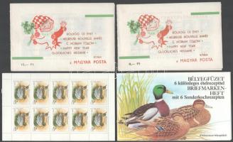 Újév 20f, 40f és Récék felülnyomott bélyegfüzet + Récék 2Ft és 4Ft középen hajtott ív