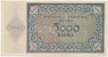 Horvátország 1943. 5000K "AC 167276" T:F
Croatia 1943. 5000 Kuna "AC 167276" C:...