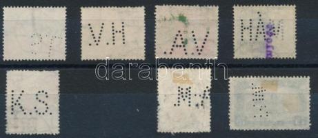 5 db Turul bélyeg és 2 db későbbi érték céglyukasztással