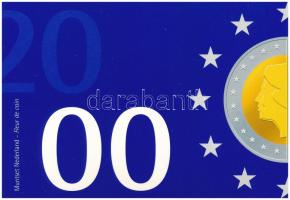 Hollandia 2000. 5c-5G (6xklf) forgalmi sor karton dísztokban, fólia borítékban T:UNC Netherlands 2000. 5 Cents - 5 Gulden (6xdiff) coin set in cardboard case and foil envelope C:UNC