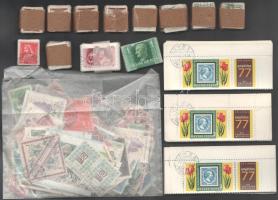 12 db magyar bündli + 83 db szelvényes Amphilex + egy kis tasak képes bélyeg